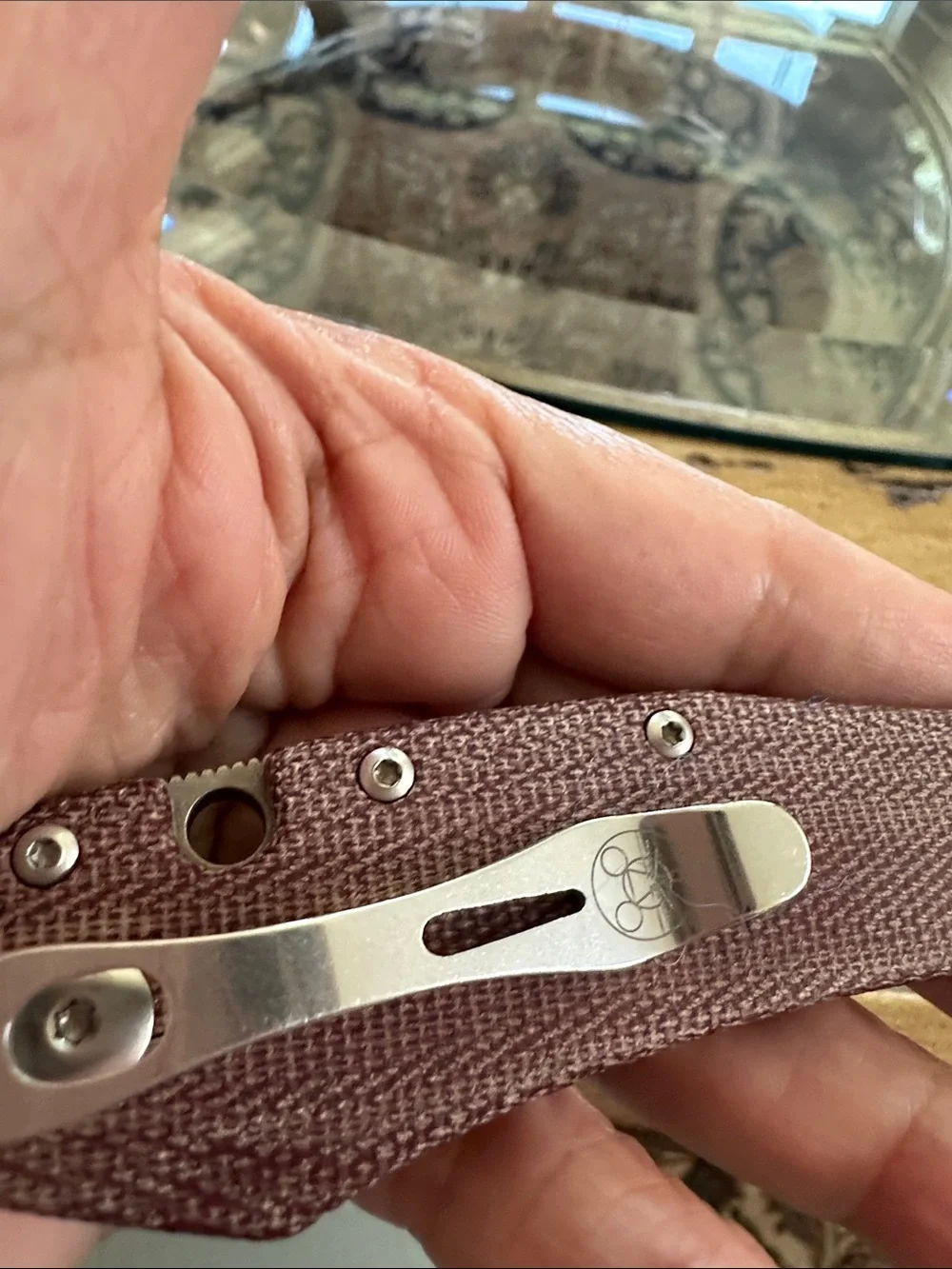 GiantMouse ACE Atelier Red Canvas Folding Knife